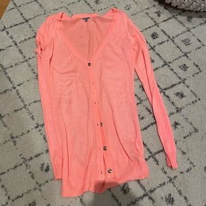 Neon pink cardigan